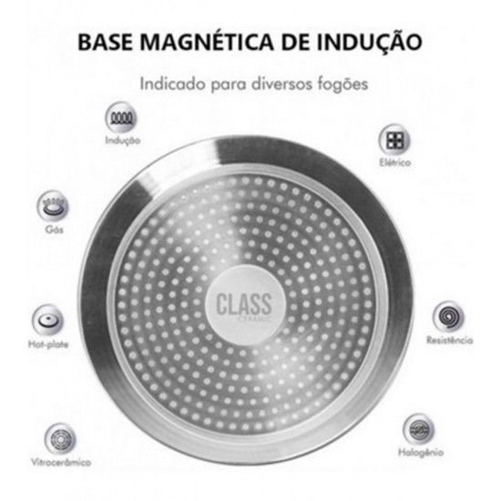 Caçarola 22cm Indução Ceramic Onix 3.7mm